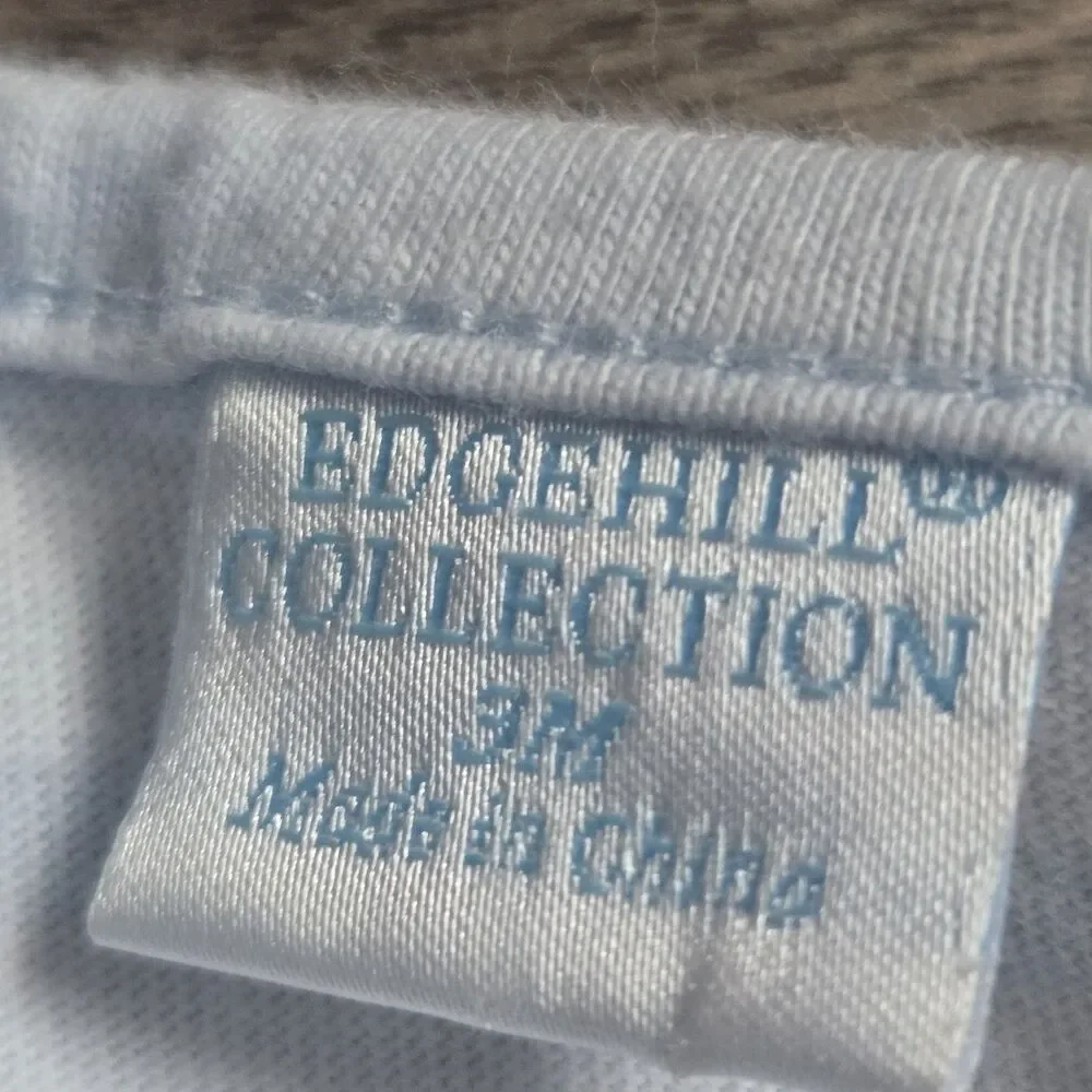Edgehill Collection Baby Boy 3M Footie Sleeper Faux Tie Suspenders Striped Blue